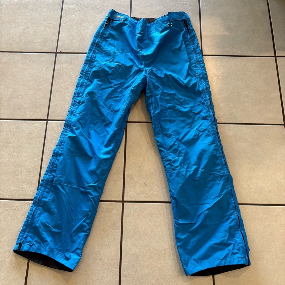 Vintage Columbia Reversible Snow Pants Men Size S Blue Black 90s Ski Gorpcore